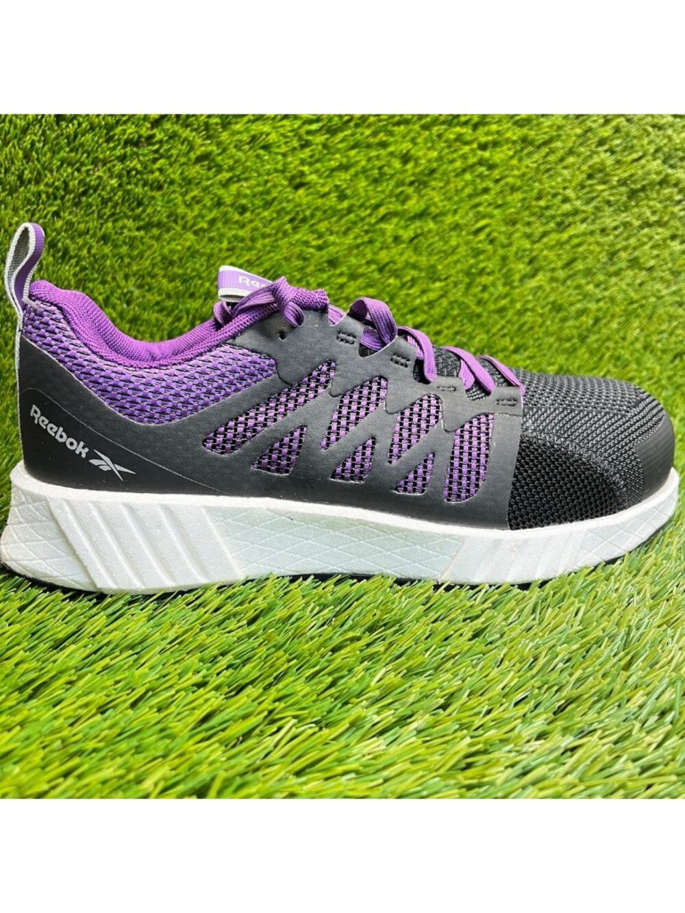 Reebok Fusion Flexweave Womens Size 10D Black Composite Toe Safety Work Shoes